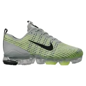 NIKE Air VaporMax Flyknit 3 &quot;Light Silver Volt' Running Shoes Size W7/Y5.5Y
