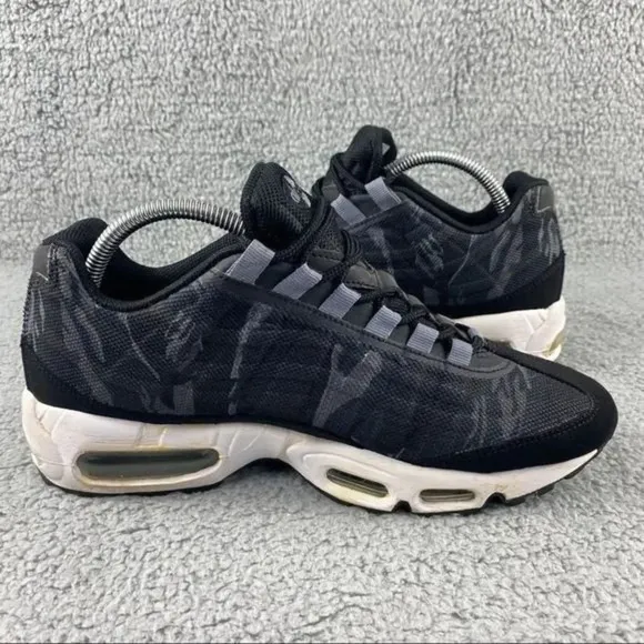 NIKE AIR MAX 95 Premium PRM Tape Shoes Mens 7.5 Camo Black Running Sneaker Laces