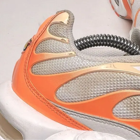 Nike Womens Air Max Plus Tn Running Shoes in White Atomic Orange 10