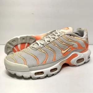 Nike Womens Air Max Plus Tn Running Shoes in White Atomic Orange 10