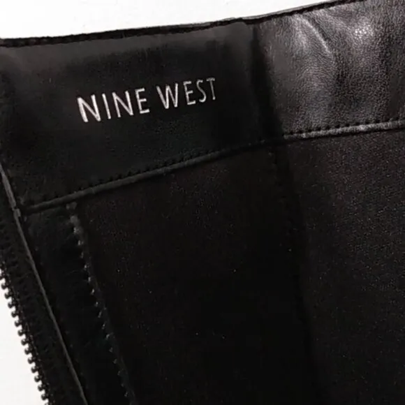 Nine West, Barely Worn Heeled Calfskin Leather Tall Dress Boots