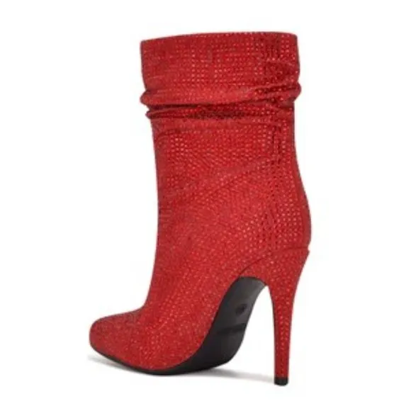 Nine West Red Dazzle Dress Booties