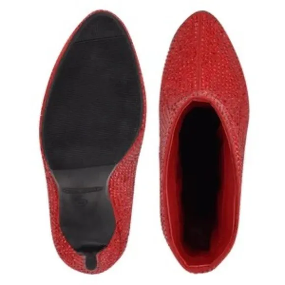 Nine West Red Dazzle Dress Booties