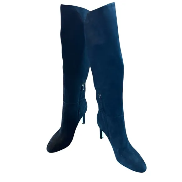 Nine West  Sancha Suede Knee High  Stiletto Heel Dress  Boots NEW Size 9