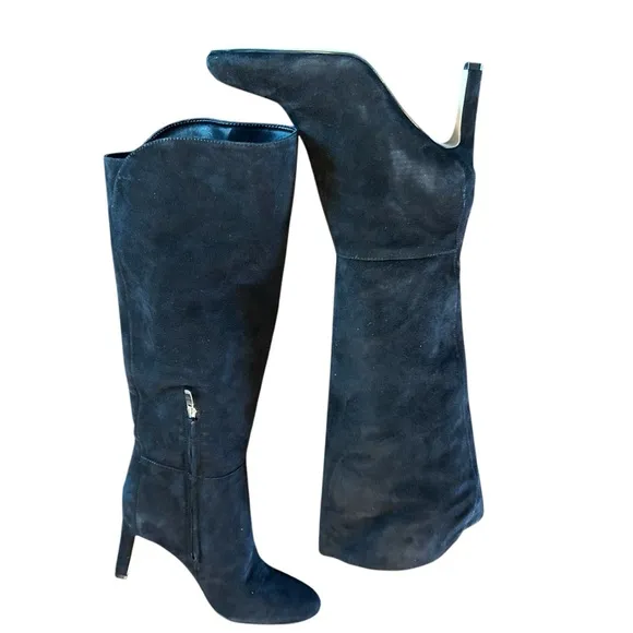 Nine West  Sancha Suede Knee High  Stiletto Heel Dress  Boots NEW Size 9