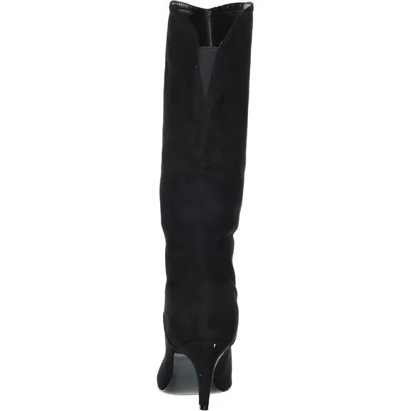 Nine West Women Buyah 2 Knee High Dress Boots Size US 6M Black Faux Suede