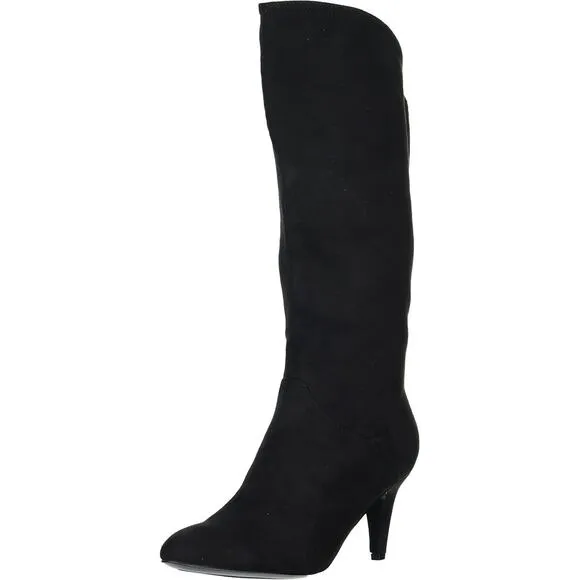 Nine West Women Buyah 2 Knee High Dress Boots Size US 6M Black Faux Suede
