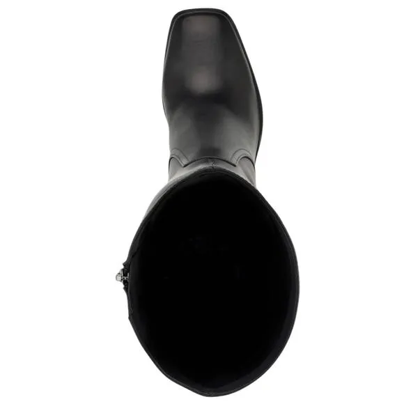 Nine West Women's Dortha Square Toe Block Heel Dress Boots Black Size 6