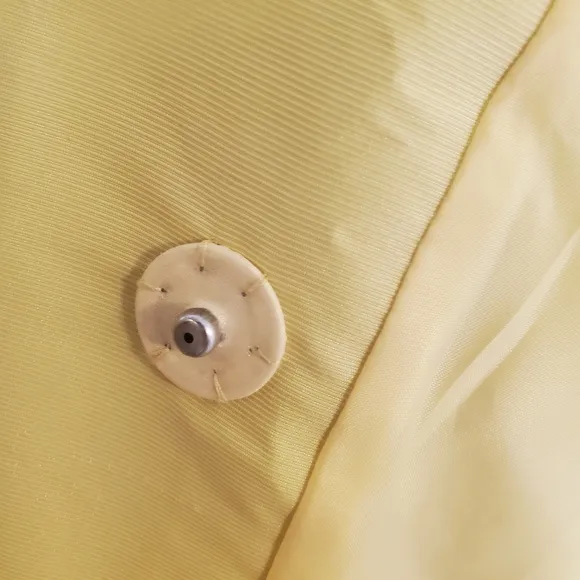 Nine West | Yellow Mod A-Line MCM Retro Inspired 3/4 Sleeve Pea Coat - Size: L