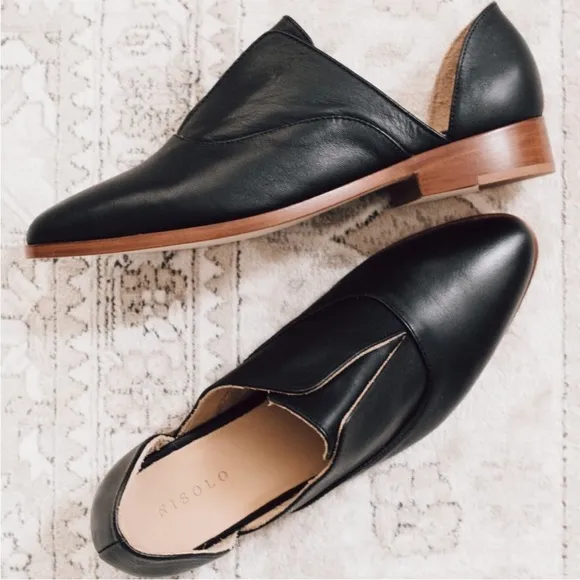 Nisolo‎ Emma d'Orsay Loafer (Women) Anthropology Black Leather 8.5 M, G 130