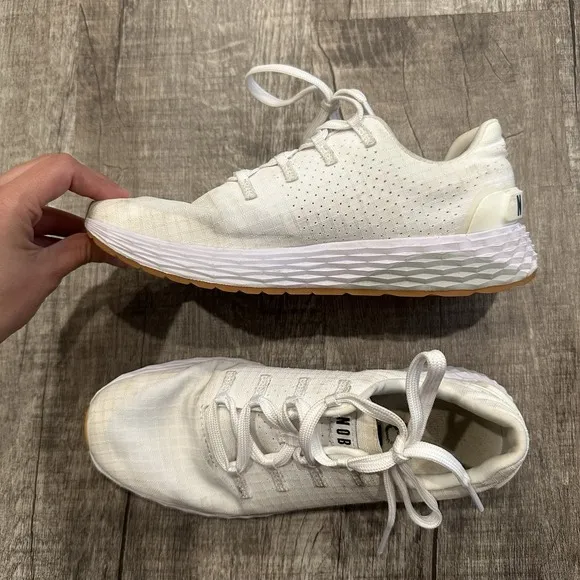 No Bull Ripstop Runner Running Shoes Men's 6 Women's 7.5 White Gum NoBull