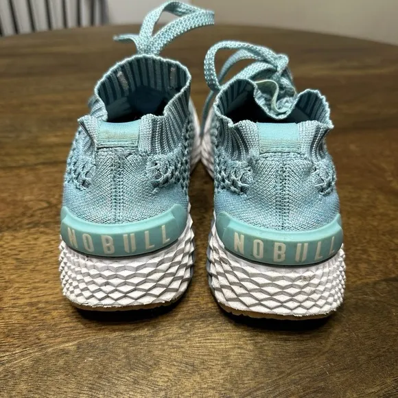 Nobull Knit Runner Running Shoes Sneakers Bright Blue Women's 8 Gum Sole