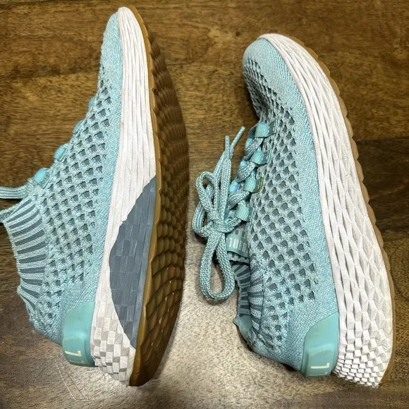 Nobull Knit Runner Running Shoes Sneakers Bright Blue Women's 8 Gum Sole