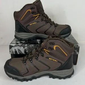 NORTIV 8 Mens Ankle High Waterproof Hiking Boots‎ Sz 11 Brown Sherpa Lined NEW