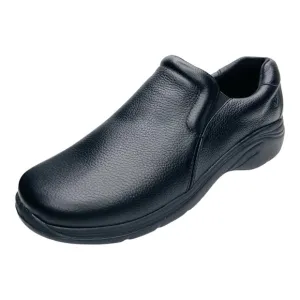 Nurse Mates Dove Black Pebble Leather Slip On Nurse Shoes Women’s Size 1…