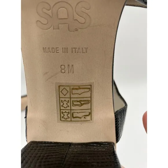 NWD SAS Bianca Women's Sandals Black US Size 8 MEDIUM