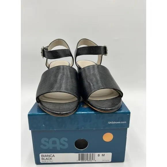 NWD SAS Bianca Women's Sandals Black US Size 8 MEDIUM