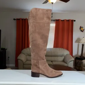NWOB Antonio Melani Rilee Brown Suede Over-the-Knee Dress Boots Size 6 M