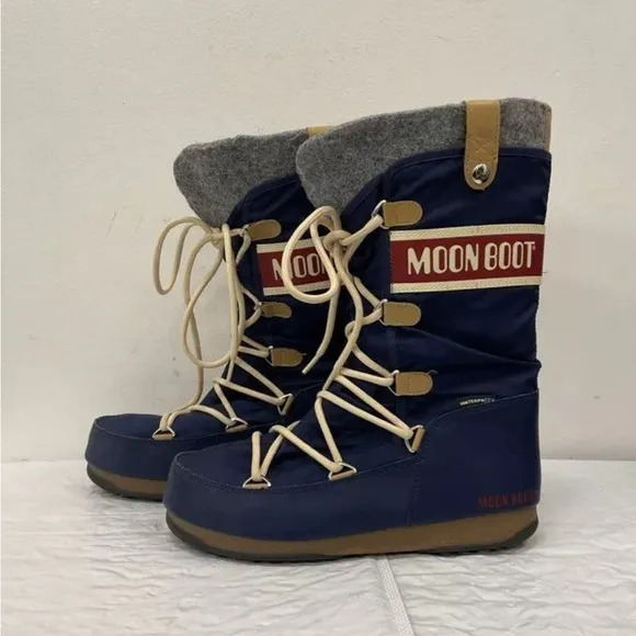 NWOB The Original Moon Boot Women’s Blue Waterproof Boots-7