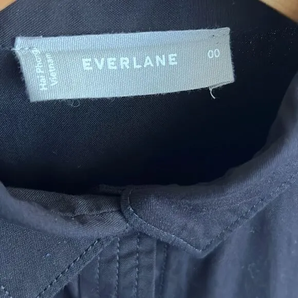 NWOT Everlane The Parklet Shirt Dress Black Size 00