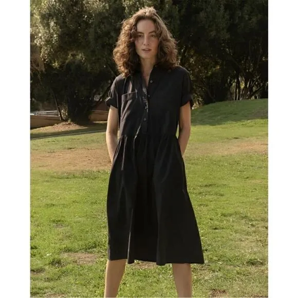 NWOT Everlane The Parklet Shirt Dress Black Size 00