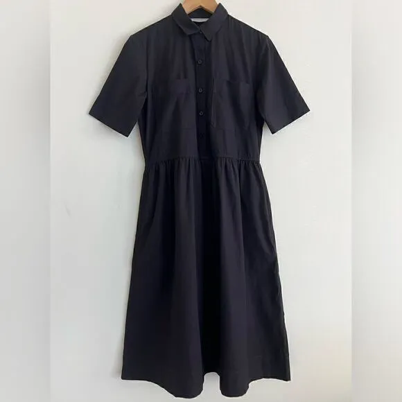 NWOT Everlane The Parklet Shirt Dress Black Size 00
