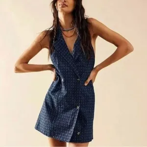 NWOT Free People Louie Blazer Mini Dress Blazer-in-spired. Size Medium