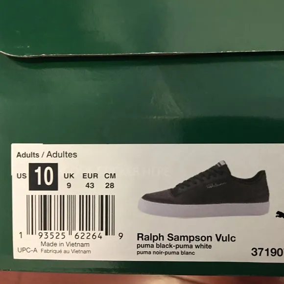 NWOT PUMA RALPH SAMPSON VULC CASUAL SHOES (371907 02)