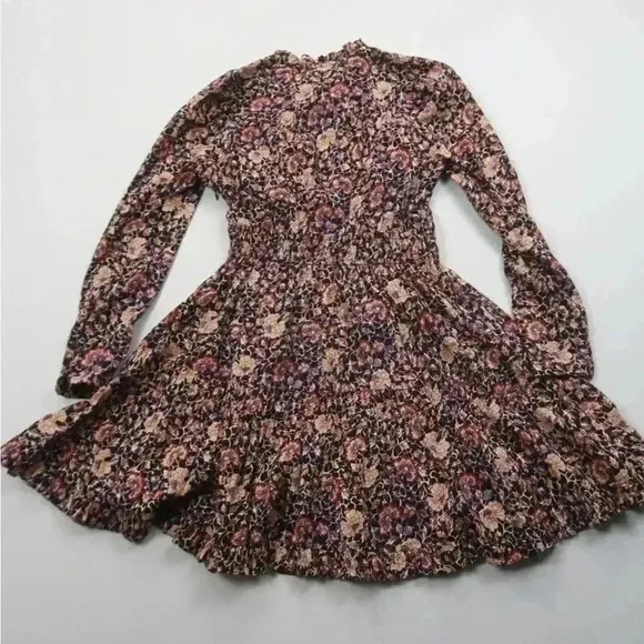 NWOT Ulla Johnson Navy Blue Liv Knee Length Dress in Midnight Floral Size 2