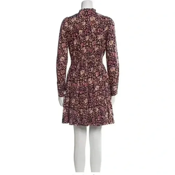 NWOT Ulla Johnson Navy Blue Liv Knee Length Dress in Midnight Floral Size 2