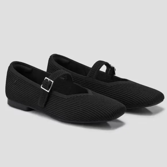 NWOT VIVAIA Square-Toe Mary-Jane (Margot Mary-Jane) Shoes, Black, Size 11