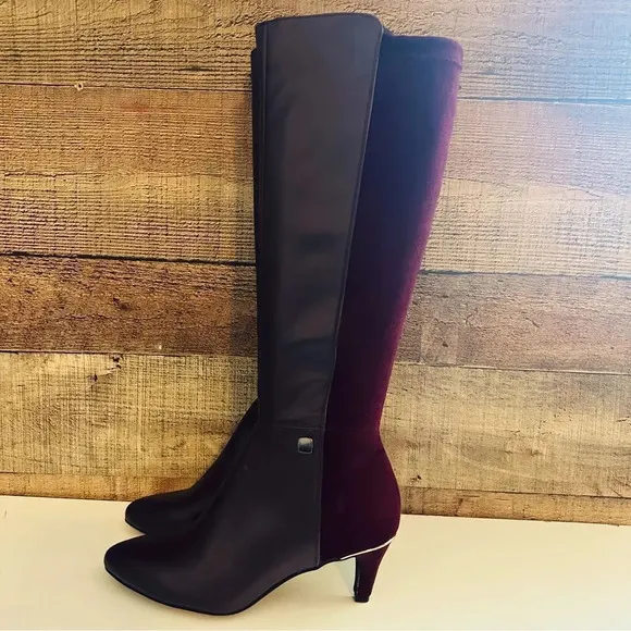 NWOT Alfani Womens Hakuu Zipper Pointed Toe Knee-High Boots
