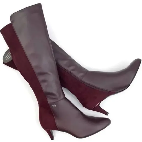 NWOT Alfani Womens Hakuu Zipper Pointed Toe Knee-High Boots