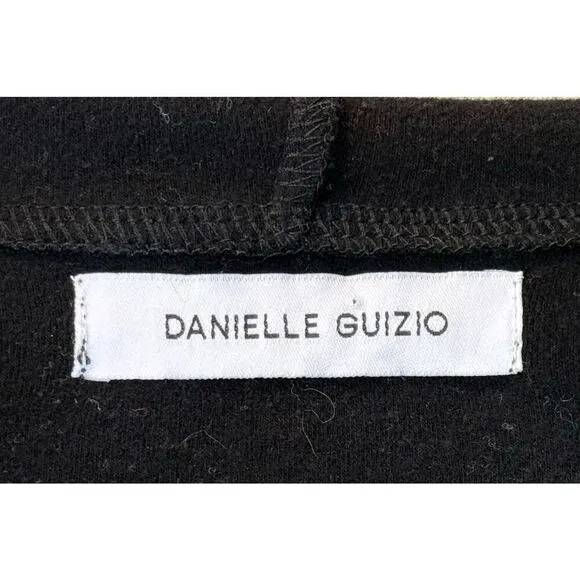 NWOT Danielle Guizio Pullover Hoodie Sweatshirt Women's Mini Black Dress M