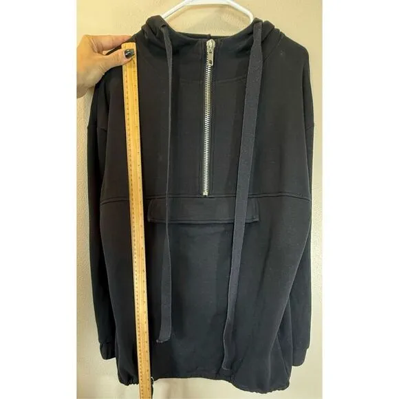 NWOT Danielle Guizio Pullover Hoodie Sweatshirt Women's Mini Black Dress M