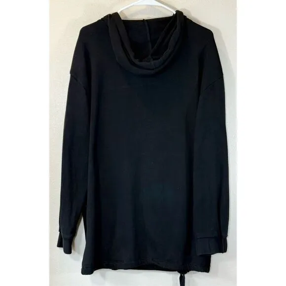 NWOT Danielle Guizio Pullover Hoodie Sweatshirt Women's Mini Black Dress M