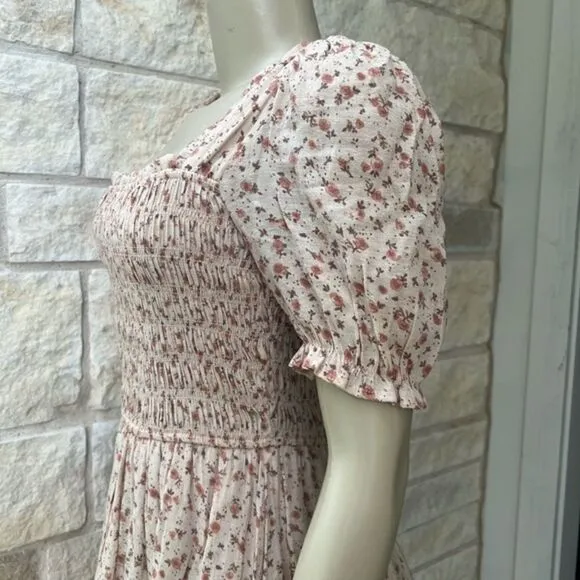 NWT‎ Altar'd State Floral Design Smocked Mini Dress Medium