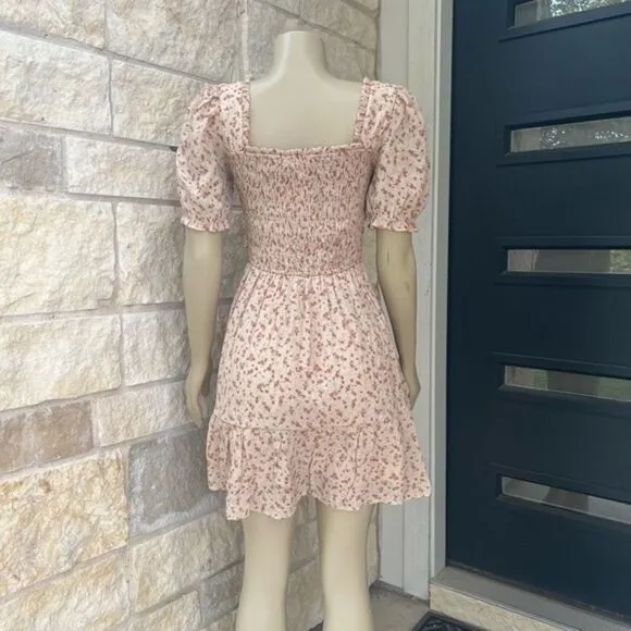 NWT‎ Altar'd State Floral Design Smocked Mini Dress Medium