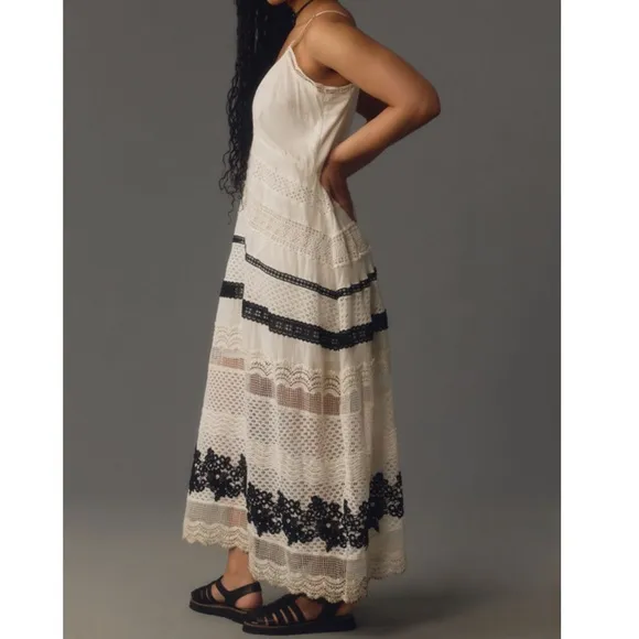 NWT | Anthropologie Lace Maxi Dress Size L