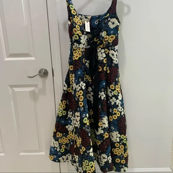 NWT! Anthropologie Maeve Marigold Floral Midi Dress