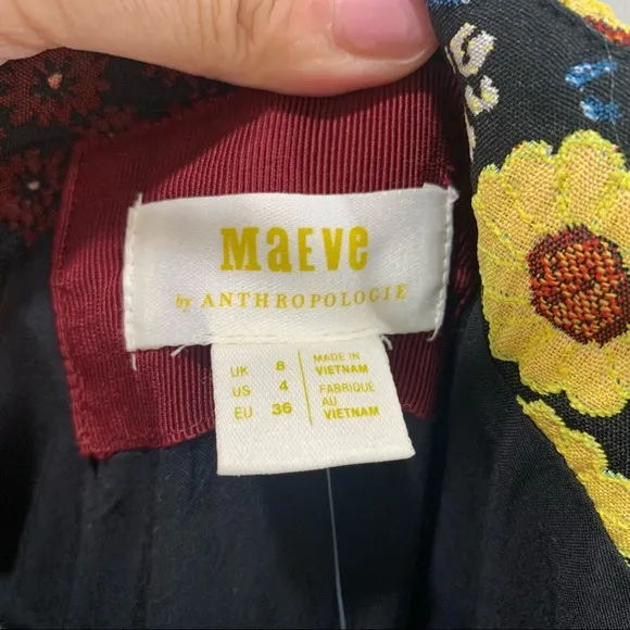 NWT! Anthropologie Maeve Marigold Floral Midi Dress