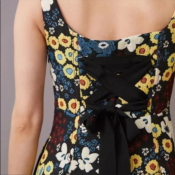 NWT! Anthropologie Maeve Marigold Floral Midi Dress