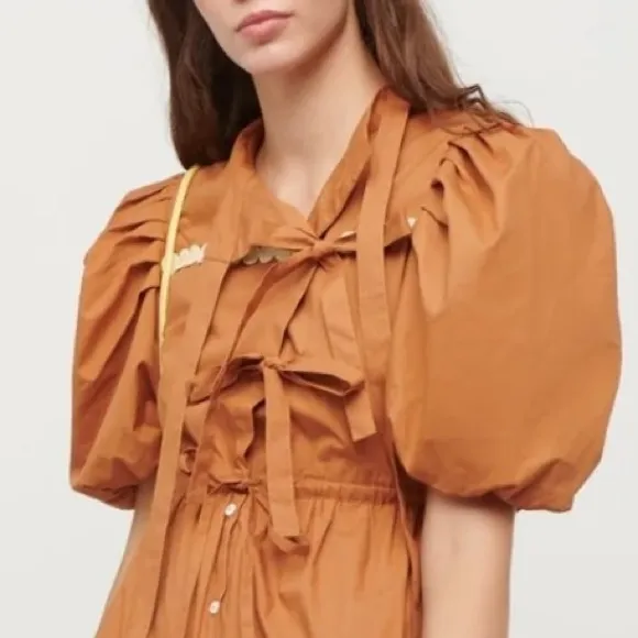 NWT Celia B TYRA MIDI DRESS-BROWN Medium
