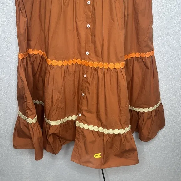 NWT Celia B TYRA MIDI DRESS-BROWN Medium