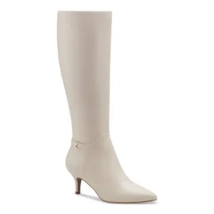 NWT CHARTER CLUB Womens Ivory Heel Strap Cruelaa Pointed Toe Stiletto Boots 9 M