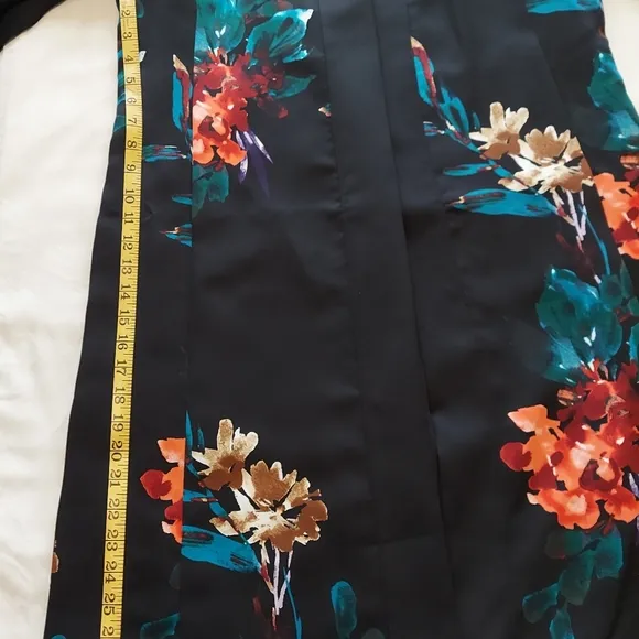 NWT Chico's Drama Duster Tulip Sleeve Jacket Floral on Black 3/4 Sleeve …