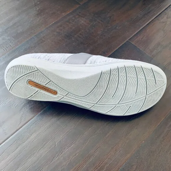 NWT Copper Fit Restore A Line Women's Gray Walking Slip-on Tennis Shoes Size 9.5