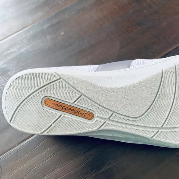 NWT Copper Fit Restore A Line Women's Gray Walking Slip-on Tennis Shoes Size 9.5