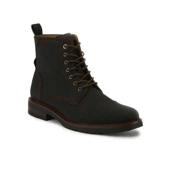 NWT DOCKERS Mens Black Lightweight Rawls Round Toe Lace-Up Boots Shoes 11.5 M