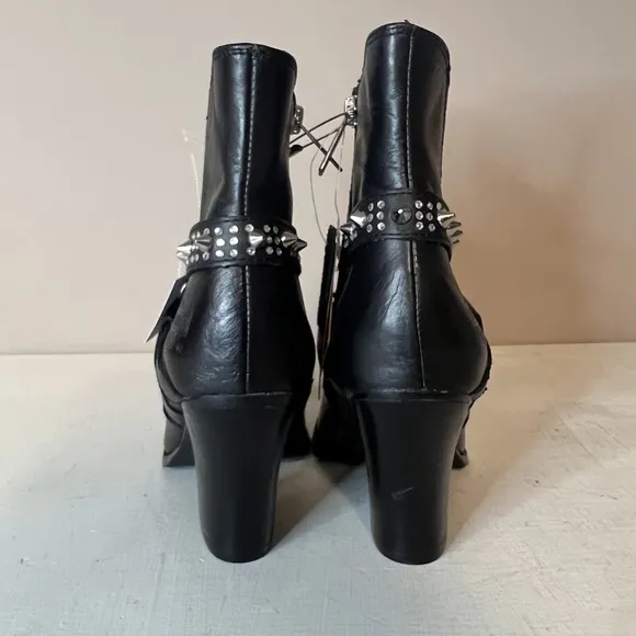 NWT Harley Davidson Riann Black Moto Heeled Dress Boots
